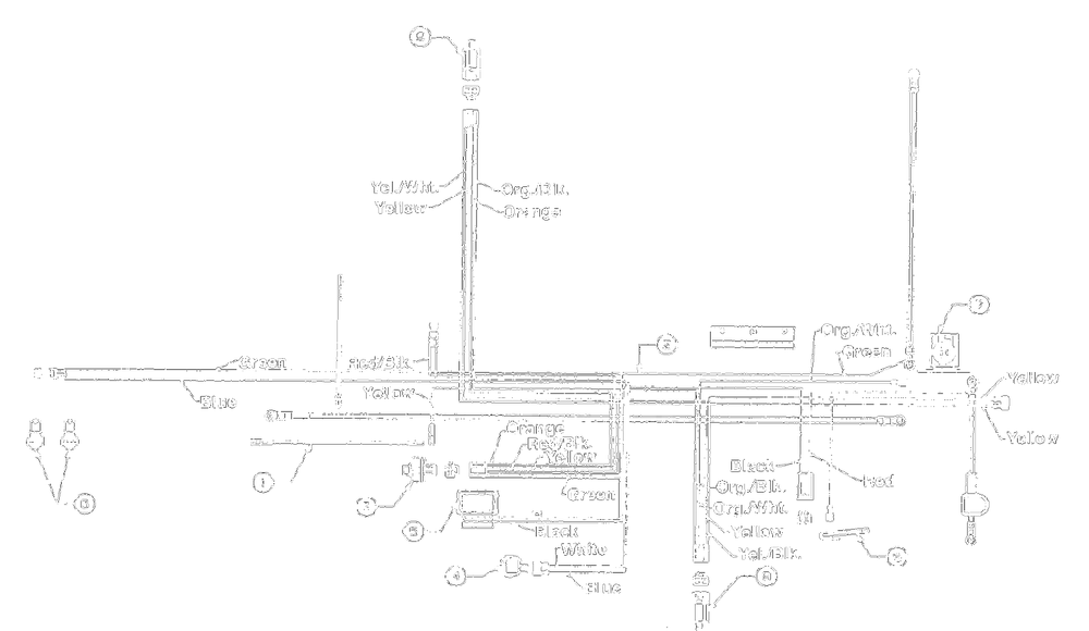 Electrical (Single Cylinder Briggsandstratton) Diagram and Parts List for 13AM675G062 2001 Yard Machines Lawn Tractor